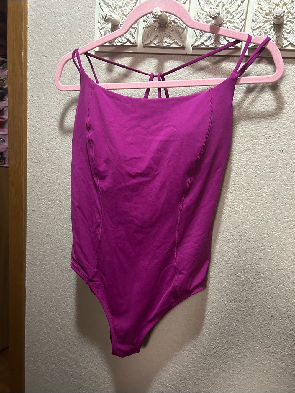 Athleta Magenta Strappy One-Piece Swimsuit